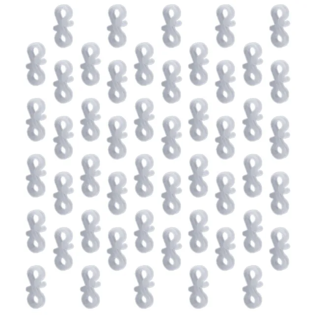 100 piezas Gancho Blanco Plástico En Forma de S Gancho S Decoración Exterior