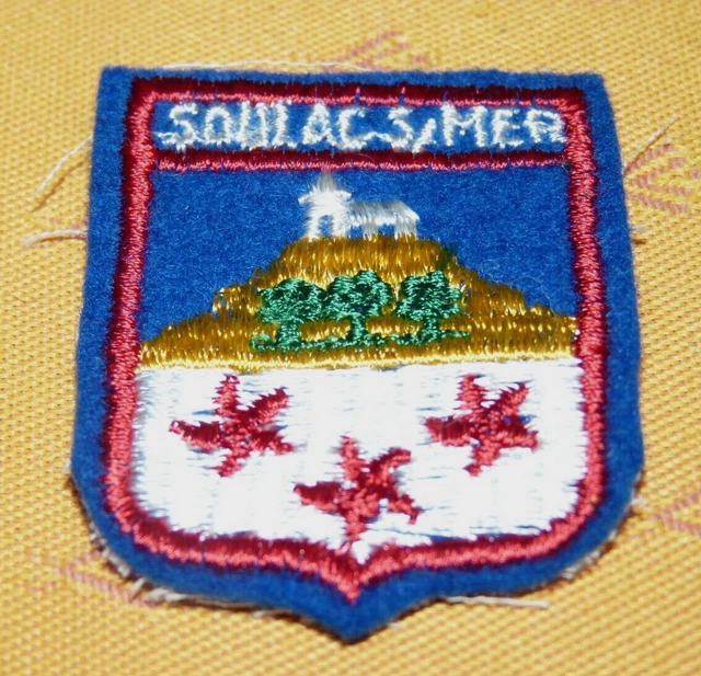Ancien écusson Brodé Garcia Ambassadeur Bleu Et Jaune