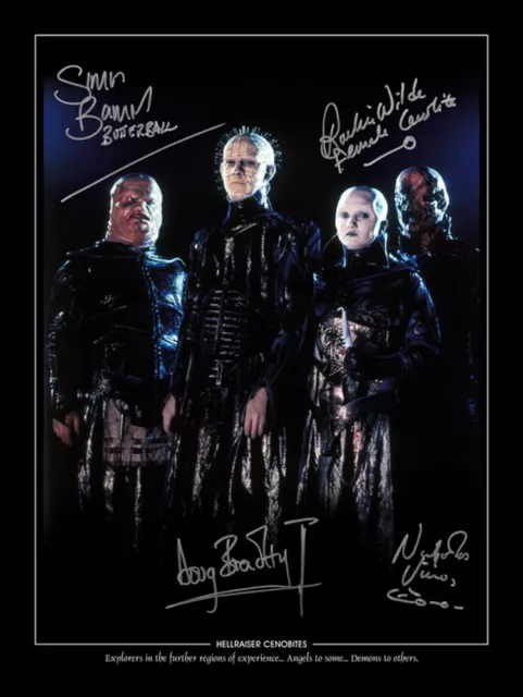 SALE Hellraiser Cast (Pinhead + Cenobites) Signed 16x12 Photo P34