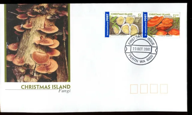 2001 Christmas Island Fungi FDC - Perth WA 6000 PMK