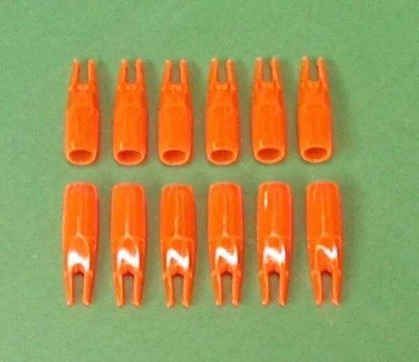 Bohning AFC 2400 Camo Carbon Arrow Replacement Nocks - Flo Red - New Dozen