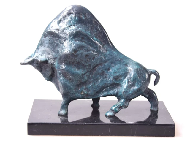 BRONZESKULPTUR PABLO PICASSO Stier Bulle Rind Sculpture Bull Massiv ...