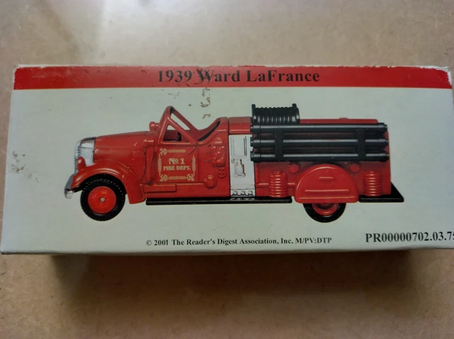 1939 Ward LaFrance HF 430 Model FIRE ENGINE 4" Long ~ Readers Digest