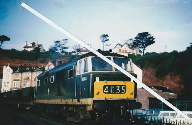 a view of class 35 D7054 at dawlish in 1966 (colour)