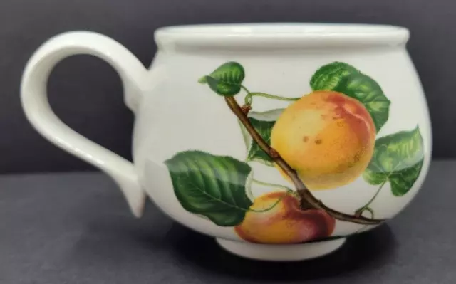 Portmeirion Pomona Footed Tea Cup Roman Apricot fruit romantic 6 oz