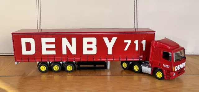 Tekno Daf 85 Cf 6X2 Tractor Unit With Curtainside Trailer In The Livery Of Denby