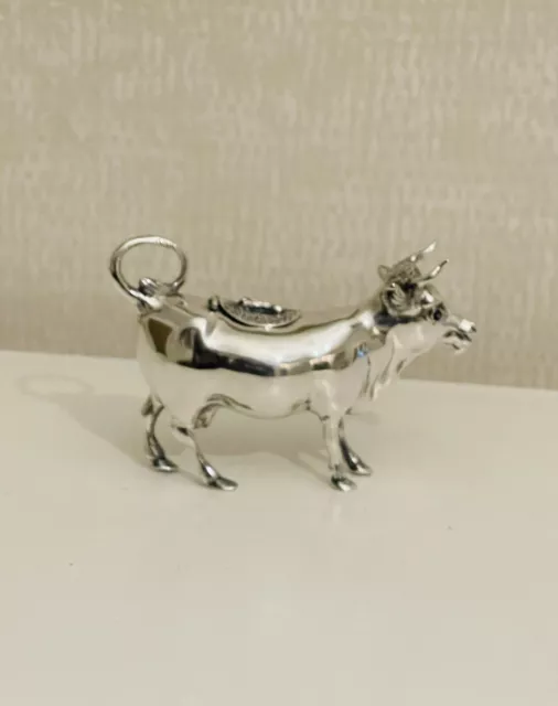 Antique .800 Silver German Hanau Cow Creamer 19th Century 3