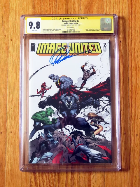 IMAGE UNITED #2 VARIANT COVER CGC SS 9.8 NM/M WP 2009 signed Greg Capullo Spawn