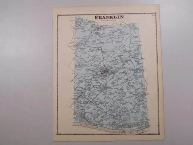 1870 CLERMONT County Ohio Atlas Map  / FRANKLIN TOWNSHIP