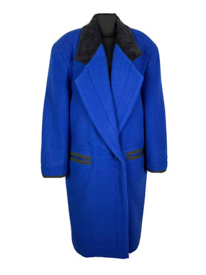 BYBLOS vintage '80 Manteau Femme Laine Énorme Laine Femme Blouson SZ.L XL 