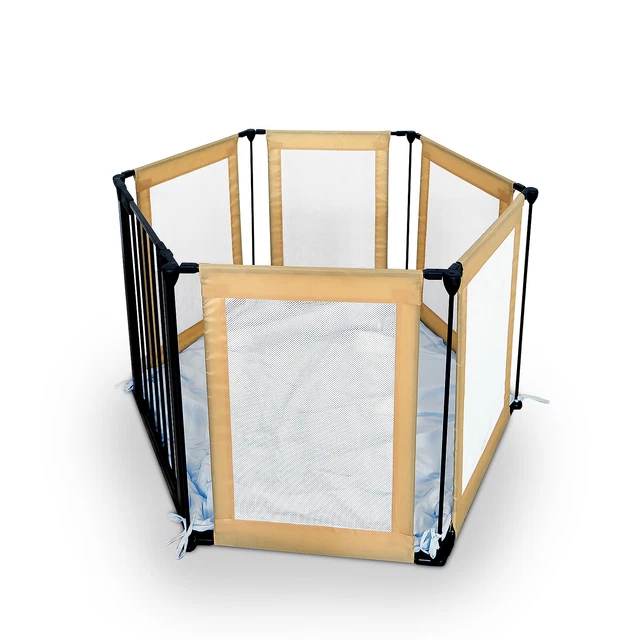 Laufgitter XXL Laufstall Schutzgitter klappbar Baby Gitter 6 Teilig  Kinder Gelb