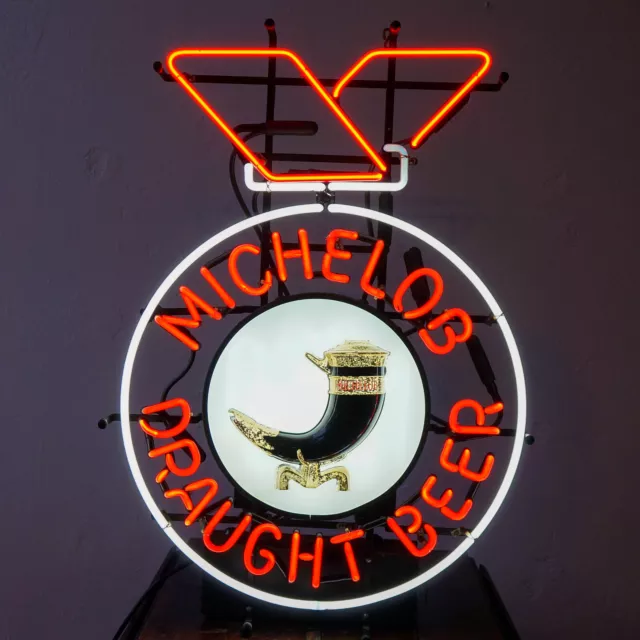 Vintage Michelob Neon Sign--Circa 1948--Restored--Very Rare--Original Spelling