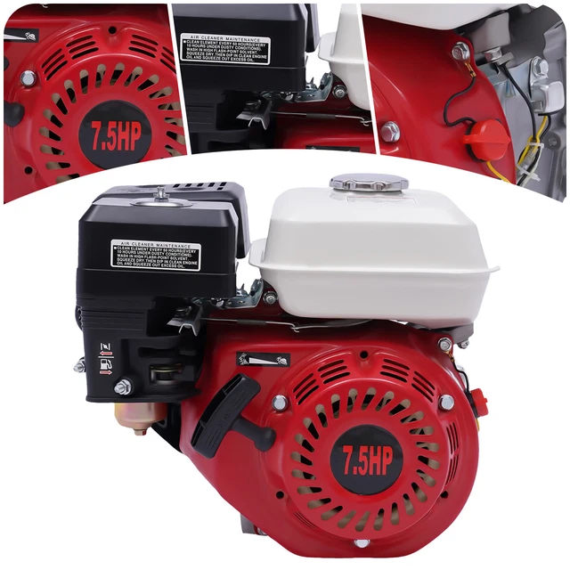 Moteur à Essence 4 Temps 7,5 CV - Pour Go-Kart, Broyeur, Pompe, Usage Industriel, 215 Cc - 3