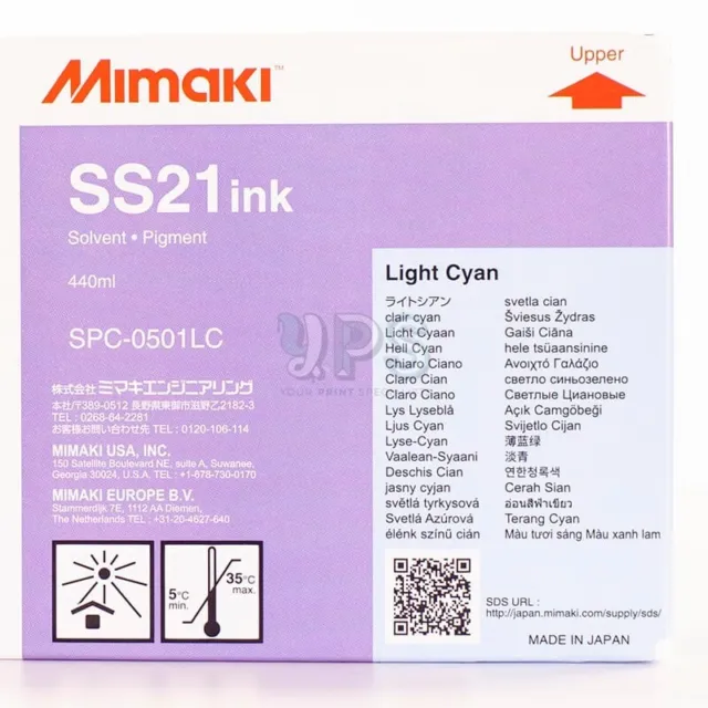 Genuine Mimaki SS21 Solvent Ink Light Cyan - Vat Included - expired