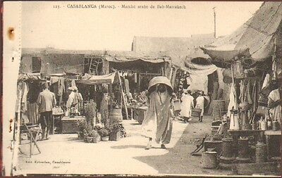 Maroc Casablanca Carte Postale Marche Arabe