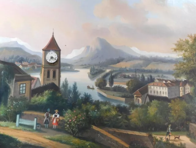 Bilderuhr Thoun Am Thuner See-Schweiz 1830 Musikwerk - Spieluhr 2