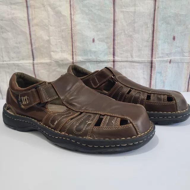 GBX MENS BOARDWALK Sandals Shoes Boardwalk Fisherman Closed Toe Leather ...