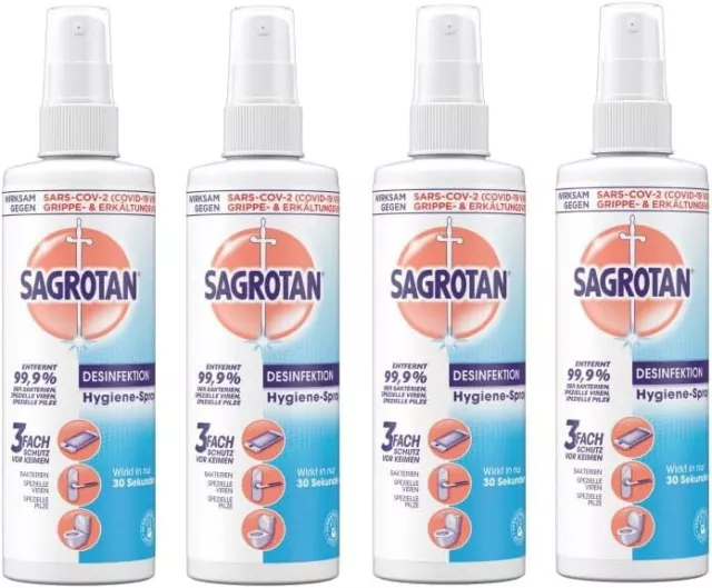 Sagrotan Hygiene Pumpspray Desinfektionsmittel, antibakteriell, 4 x 250ml