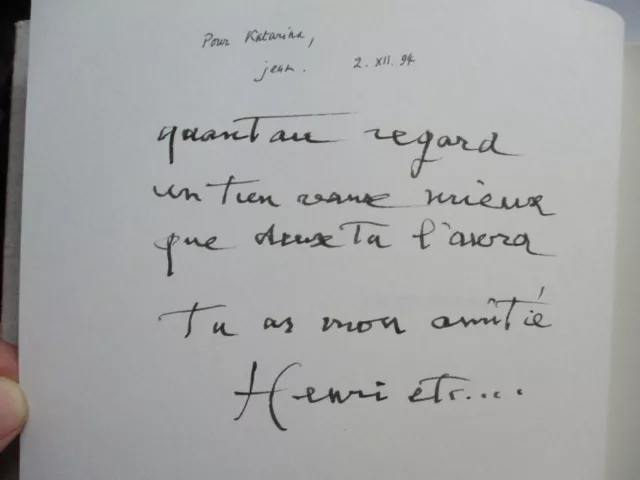 CARTIER BRESSON Henri - Double Regard - EO Ex N°HC 1/400 Envoi Signé Autographe