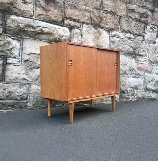 Oak Small Sideboard Mid Century Original Scandinavian 1960s Vintage Cabinet