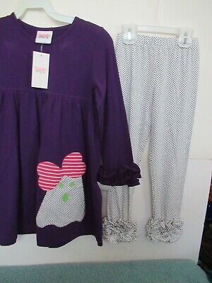 (Q) Girls Size 6x Natalie Grant 2 Piece outfit Top and Pant set Long Sleeve