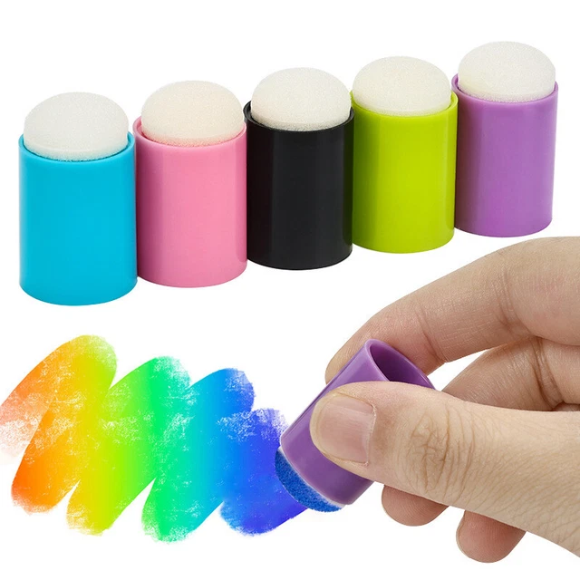 5 pz pennello per timbro spugna nail art vernice sfumata trasferimento colore penna S1