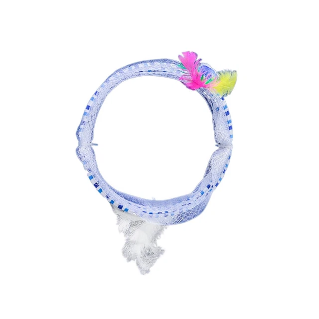 Jouet de tunnel de chat avec le jouet ouvert en spirale portatif de plume pour