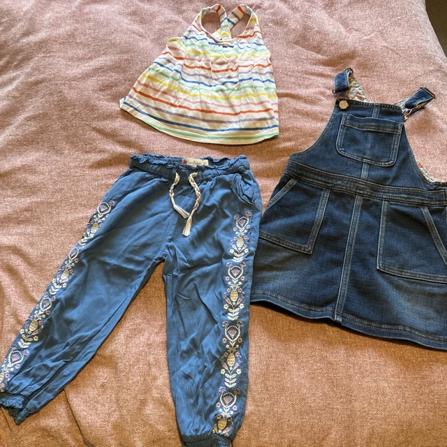 Mini Boden girls Pinafore Top Trouser bundle age 3-4 Years