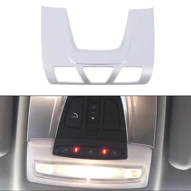 Light trim for reading lamp in silver for BMW 1 2 3 series 2015 2019