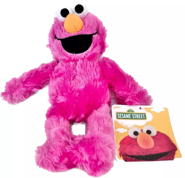 Pink Elmo Sesame Street 9" Cookie Monster Plush Stuffed Animal Toy Doll NEW NWT