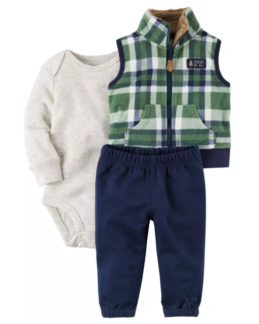 Carters 3-Piece Little Vest Set 9 months 