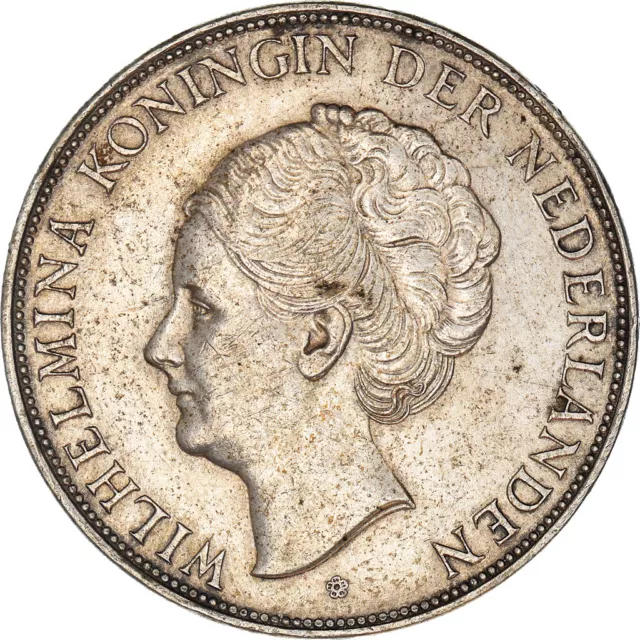 [#887866] Monnaie, Pays-Bas, Wilhelmina I, 2-1/2 Gulden, 1937, TTB, Argent, KM:1