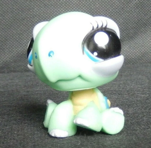Figurine Littlest Pet Shop (LPS) #1388 - Tortue Verte Et Violette, Très Bon état