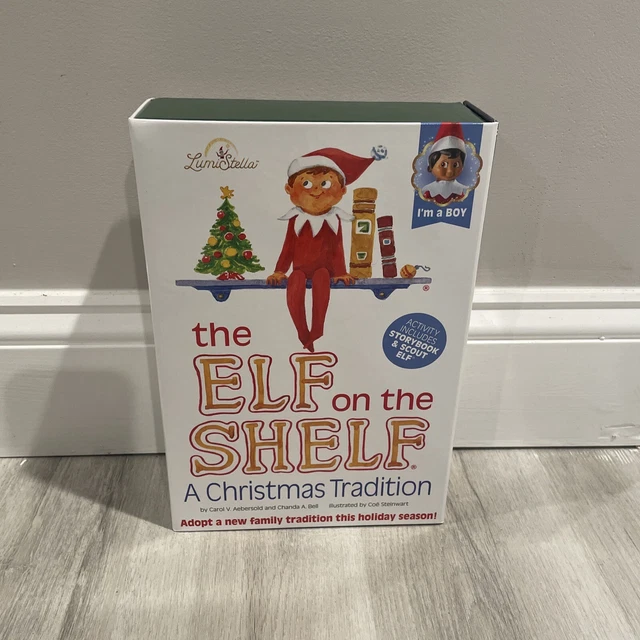 THE ELF ON the Shelf BOY Brown Eyes A Christmas Tradition Doll Book NEW