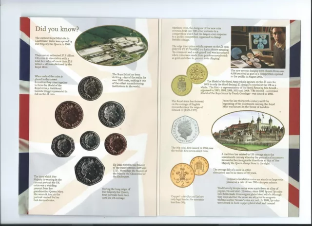 2009 Royal Mint coin set. Brilliant Uncirculated. Original presentation pack. 3