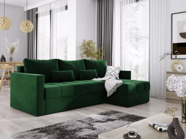 Ecksofa mit Schlaffunktion und Bettkasten MIO Eckcouch L-Form Polsterecke Sofa