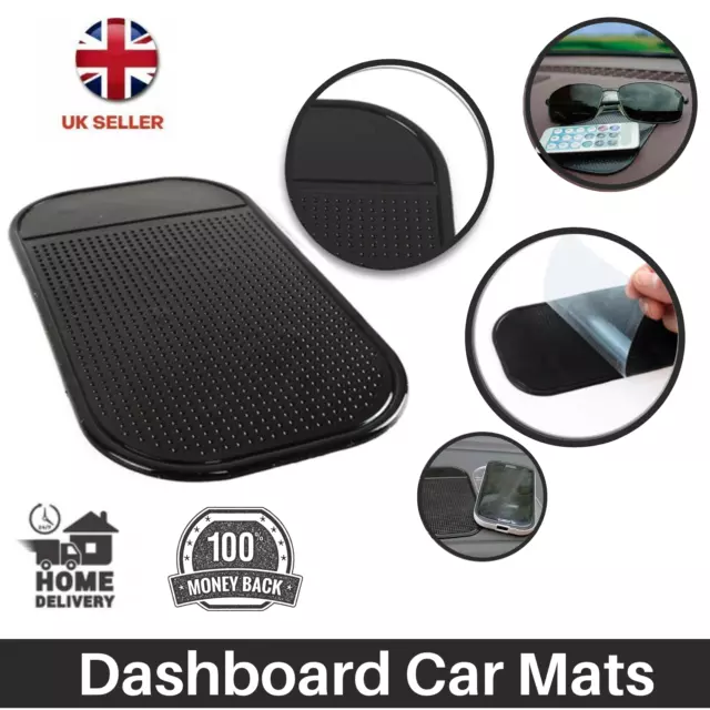 Dashboard Car Mats Black Non-Slip Sticky Phone Holder Mat Anti Slip Cell Mount