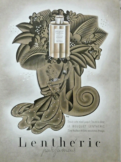 Publicité De Presse 1939 Parfum Le Bouquet Lentheric