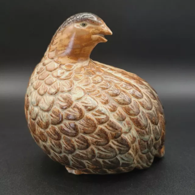 Vintage OMC Otagiri Ceramic Quail/Partridge Japan- Brown Looking Back