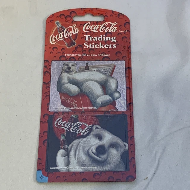 Coca Cola Trading Stickers Coke Polar Bears Mello Smello 1998 - 63514