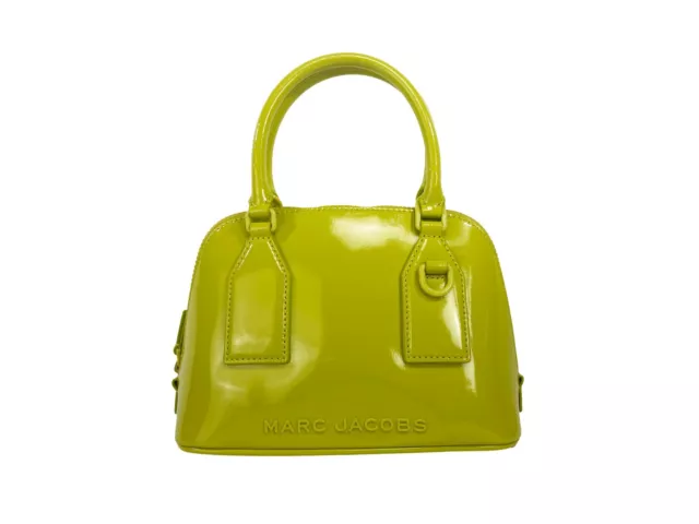 MARC JACOBS SMALL Citronelle Patent Leather Dome Satchel Crossbody Bag ...