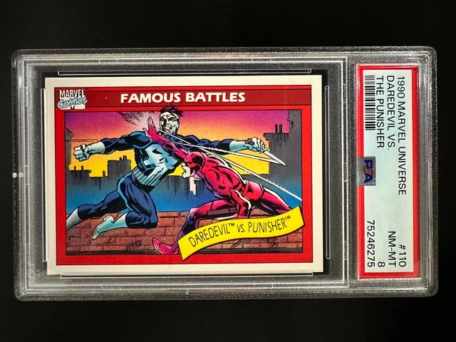 1990 Marvel Universe #110 - Daredevil Vs. The Punisher - PSA 8