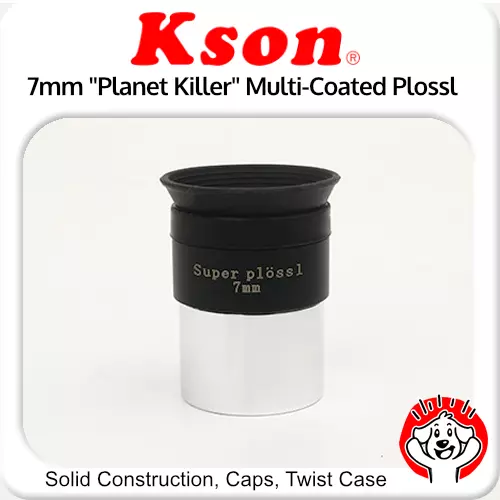 Kson 1.25" 7mm Fully Multi-Coated Super Plossl Eyepiece with Quality Twist Case