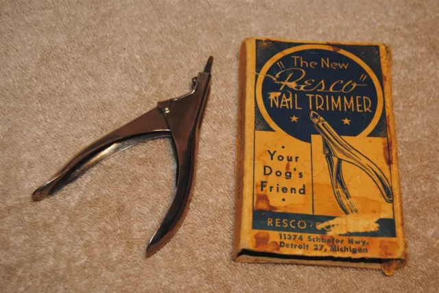 Vintage The New Resco Nail Trimmer Your Dog’s Friend Detroit Mi with Box