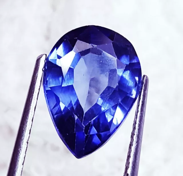 11x8 MM Natural Blue Sapphire Pear Cut 4.30 Ct Loose Gemstone Amazing Certified