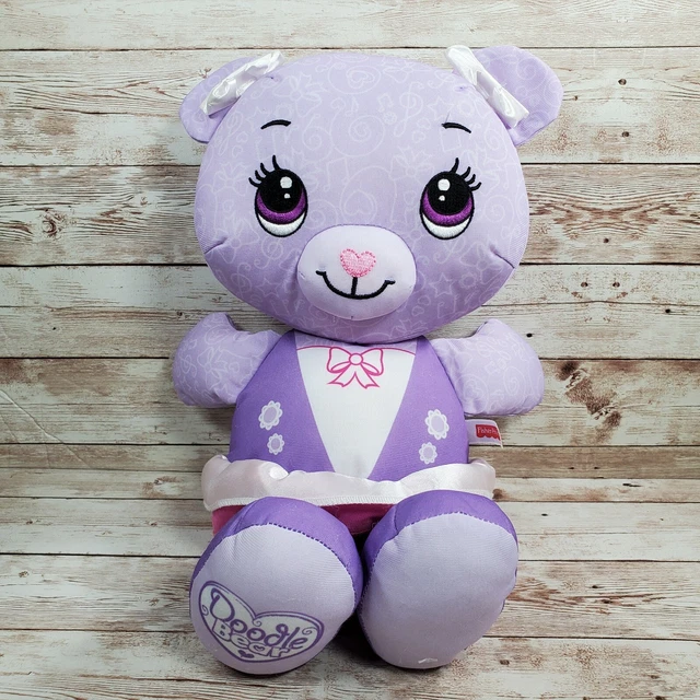 Doodle Bear Plush Stuffed Animal Teddy Bear 14" Purple Fisher Price 2011