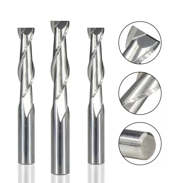 1pc Carbide Double Flute Spiral Upcut End Mill CNC Router Bit 3.175-6mm Shank