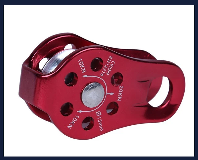 Puleggia singola 20 KN nero/bula/verde/rosso/viola/arancione per uso versatile