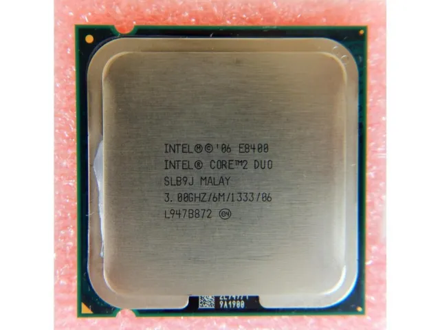 ✔️ Intel E8400 Core 2 Duo SLB9J • 3GHz 6MB 1333MHz Wolfdale LGA775 TESTED