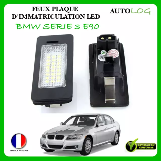 2x FEUX PLAQUE D'IMMATRICULATION LED BMW SERIE 3 E90 BLANC PUR